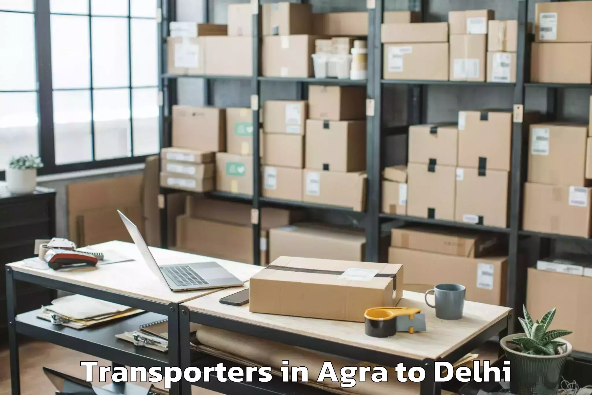 Book Your Agra to V3s East Centre Mall Transporters Today